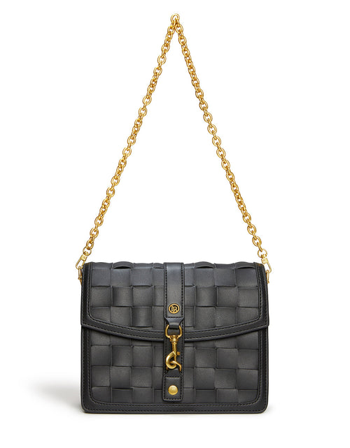 Load image into Gallery viewer, Daisy Black Vegan Shoulder &amp; Crossbody Bag
