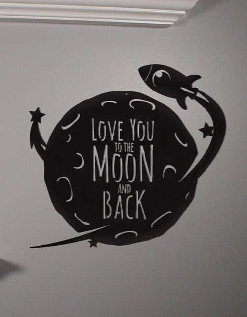 Load image into Gallery viewer, Moon and Back - Rocket - Metal Wall Art/Decor
