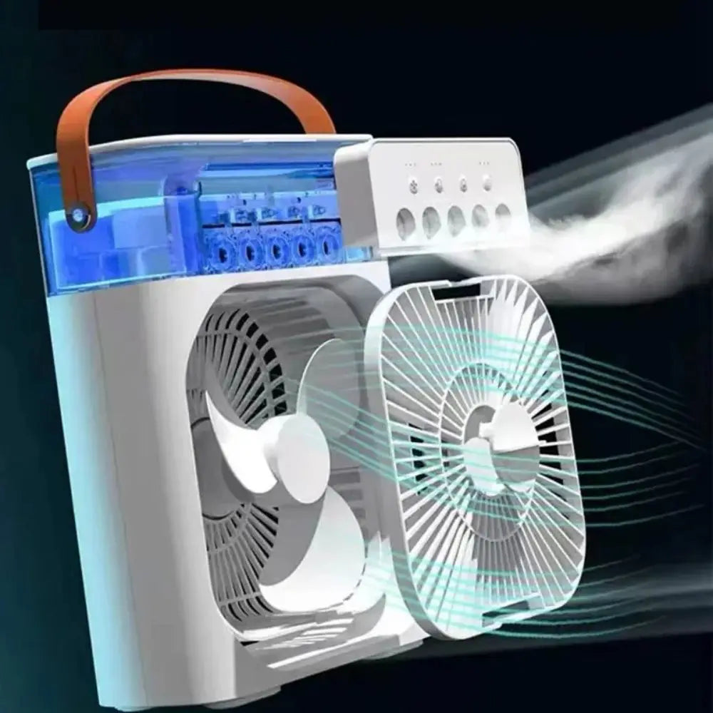 Portable 3 In 1 Fan AIr Conditioner Household Small Air Cooler LED