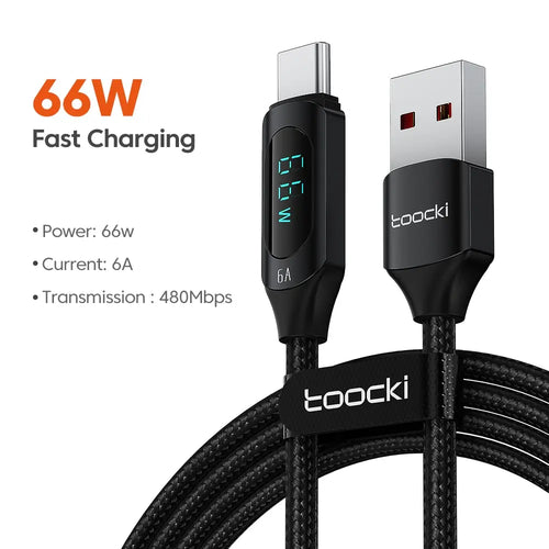 Toocki Type C to Type C Cable 100W PD Fast Charging Charger USB C to