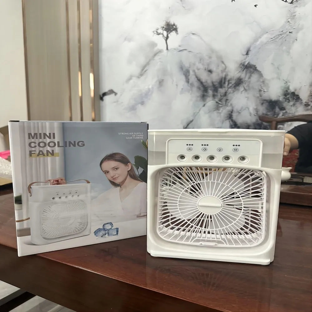 Portable 3 In 1 Fan AIr Conditioner Household Small Air Cooler LED