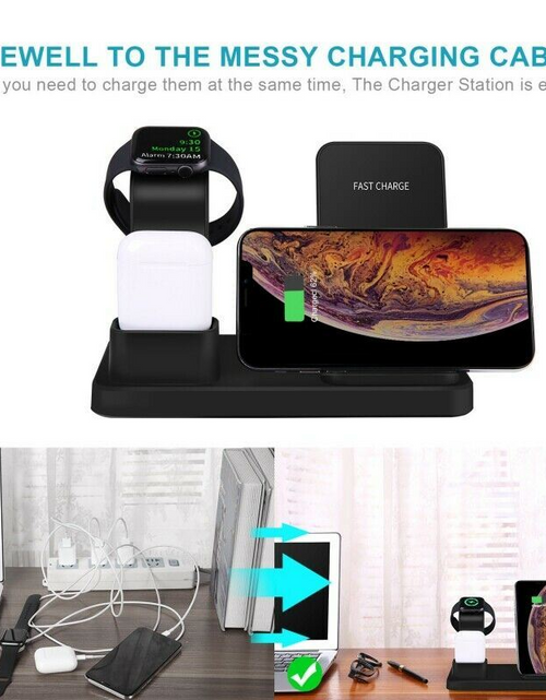 Load image into Gallery viewer, 3-in-1 Fast Wireless Chargers Charging Pad for Mobile Phone/iWatch
