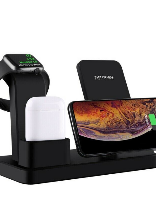 Load image into Gallery viewer, 3-in-1 Fast Wireless Chargers Charging Pad for Mobile Phone/iWatch
