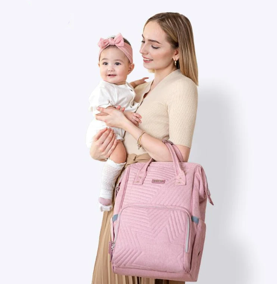 Modern Quilted Diaper Bag Backpack
