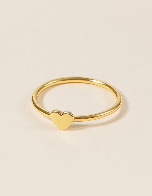 Load image into Gallery viewer, Minimalist Heart Gold Ring Silver Dainty Ring
