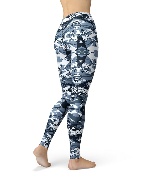 Load image into Gallery viewer, Jean Navy Camo Leggings
